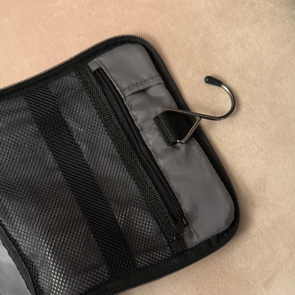 How to Get Away With Murder travel toiletry bag Black Embroidered Zippered Pouch